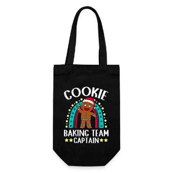 Cookie Baking Team Captain Christmas Cookies - Gift Bag for Bottles - black - Front