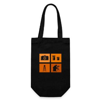 Appareil photo, Photographe de nature, Photographe animalier - Sac à bouteille - noir - Devant