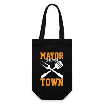 Mayor of Flavor Town - Gift Bag for Bottles - black - Front