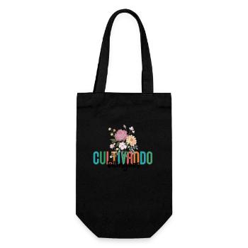 Cultivando Bilingües Spanish Teacher Apparel - Gift Bag for Bottles - black - Front