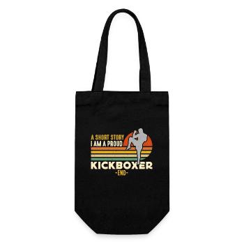Kickboxer A Short Story I Am A Kickboxing Lover - Geschenkbeutel für Flaschen - Schwarz - Vorne