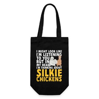 Seidenhuhn Silkie Chicken - Gift Bag for Bottles - black - Front