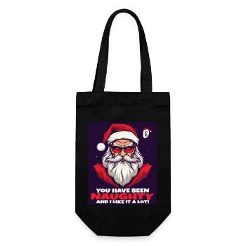 Affiche : Tu as été méchant, et j’aime ça, Père Noël - Sac à bouteille - noir - Devant