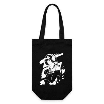 Shibuya's cool Cyberpunk Style Anime Boy Otaku - Geschenkbeutel für Flaschen - Schwarz - Vorne