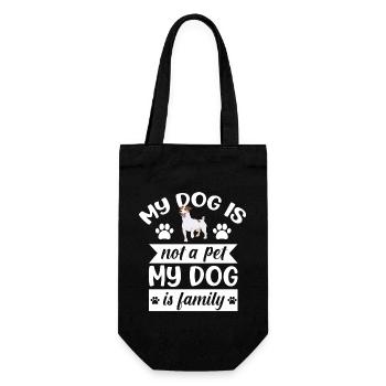 Mein Hund Ist Kein Haustier - Geschenkbeutel für Flaschen - Schwarz - Vorne