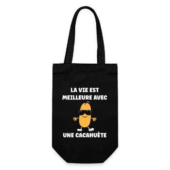 Cacahuètes Humour petite cacahuète - Sac à bouteille - noir - Devant