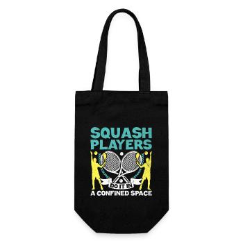 Squash Player Squash Tennis Player Raquetball Spor - Gift Bag for Bottles - black - Front