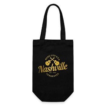 Nashville Tennessee Country Musik - Geschenkbeutel für Flaschen - Schwarz - Vorne