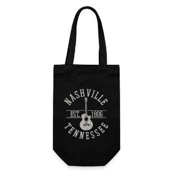 Nashville Tennessee Country Musik - Geschenkbeutel für Flaschen - Schwarz - Vorne