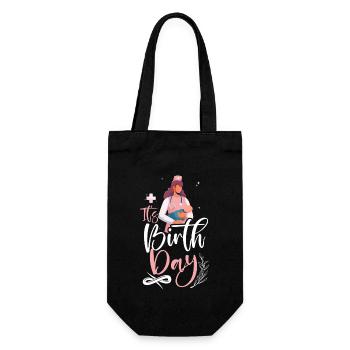 LD Labour And Delivery Nurse - Gift Bag for Bottles - black - Front