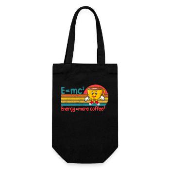 Energie Mehr Kaffee - Geschenkbeutel für Flaschen - Schwarz - Vorne