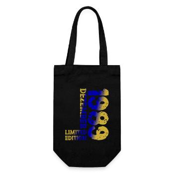 1989 Dezember Limited Edition 34. Geburtstag Deko - Geschenkbeutel für Flaschen - Schwarz - Vorne
