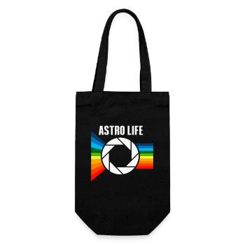 Space Photography Stargazing Telescope Astronomy - Gift Bag for Bottles - black - Front