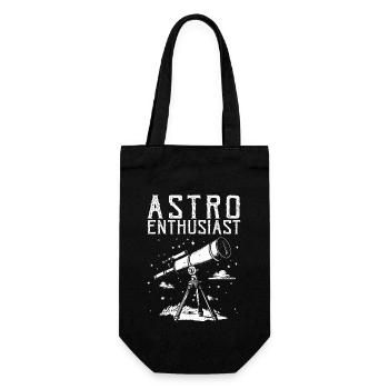Space Photography Stargazing Telescope Astronomy - Gift Bag for Bottles - black - Front