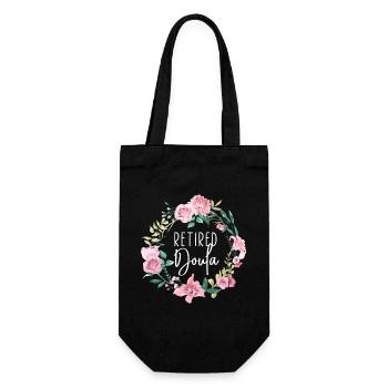 Doula Birth Worker Retirement - Geschenkbeutel für Flaschen - Schwarz - Vorne