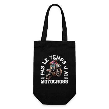 Pas Le Temps J'ai Motocross - Sac à bouteille - noir - Devant