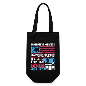 Dental Assistant Proud Dental Assistant Mom - Gift Bag for Bottles - black - Front