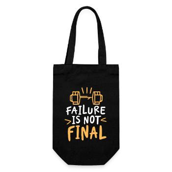 FAILURE IS NOT FINAL - Gift Bag for Bottles - black - Front