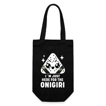 Entzückende Kawaii Onigiri Japanische Reisbällchen - Geschenkbeutel für Flaschen - Schwarz - Vorne