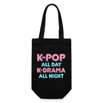 K-Pop K-Drama Fan cadeau - Sac à bouteille - noir - Devant