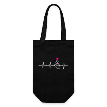 K-Pop Fan cadeau musique pop coréenne - Sac à bouteille - noir - Devant
