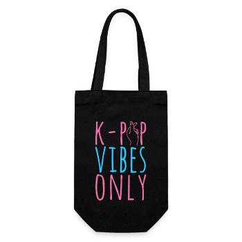K-Pop Fan cadeau musique pop coréenne - Sac à bouteille - noir - Devant