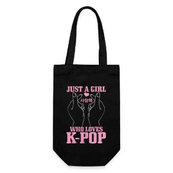 K-Pop Fan cadeau musique pop coréenne - Sac à bouteille - noir - Devant