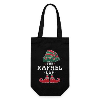Rafael Elf Familie Passende Gruppe Weihnachten Mama - Geschenkbeutel für Flaschen - Schwarz - Vorne