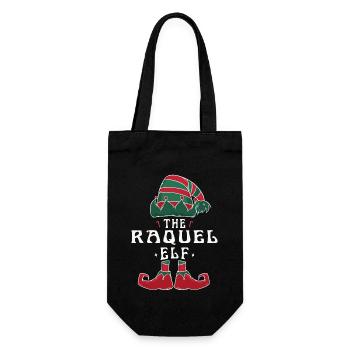 Raquel Elf Familie Passende Gruppe Weihnachten Mama - Geschenkbeutel für Flaschen - Schwarz - Vorne