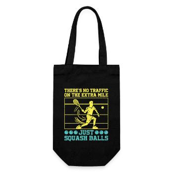 Squash Player Squash Tennis Player Raquetball Spor - Gift Bag for Bottles - black - Front