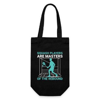 Squashspieler Squash-Tennisspieler Raquetball-Spor - Geschenkbeutel für Flaschen - Schwarz - Vorne