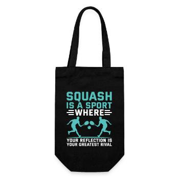Squashspieler Squash-Tennisspieler Raquetball-Spor - Geschenkbeutel für Flaschen - Schwarz - Vorne