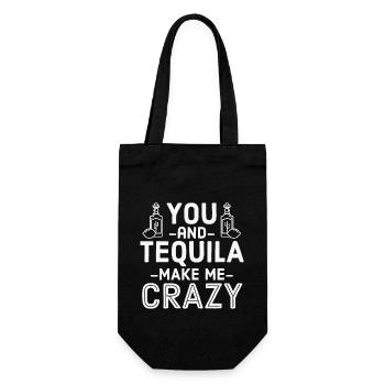 Vous Tequila me rendre fou Boisson mexicaine Jeu de mots Cool - Sac à bouteille - noir - Devant