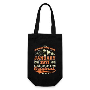 Légendaire Depuis Janvier 1971 Vintage Rétro 1971 - Sac à bouteille - noir - Devant
