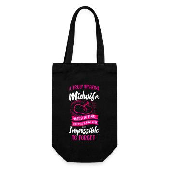 Nurse Midwife Birth Worker A Truly - Gift Bag for Bottles - black - Front