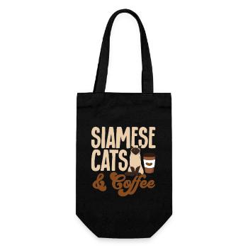 Siamkatze - Geschenkbeutel für Flaschen - Schwarz - Vorne