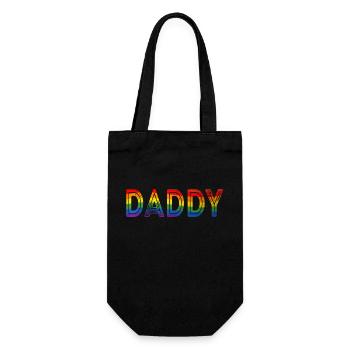 Daddy Gay Pride Month LGBTQ Fathers Day - Geschenkbeutel für Flaschen - Schwarz - Vorne