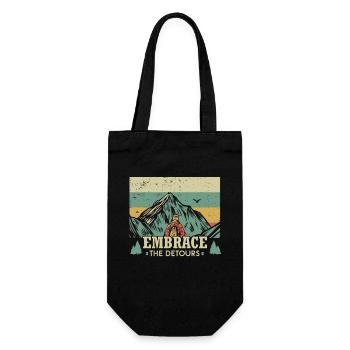Embrace the detours - Gift Bag for Bottles - black - Front