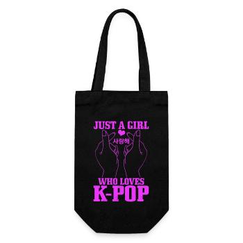 K-Pop Fan Geschenk Koreanische Popmusik - Geschenkbeutel für Flaschen - Schwarz - Vorne