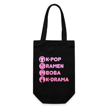 K-Pop Fan Gift Korean Pop Music - Gift Bag for Bottles - black - Front