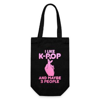 K-Pop Fan cadeau musique pop coréenne - Sac à bouteille - noir - Devant