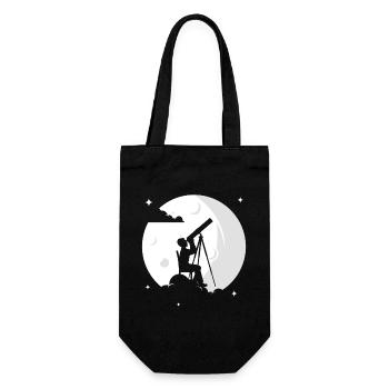 Space Photography Stargazing Telescope Astronomy - Gift Bag for Bottles - black - Front