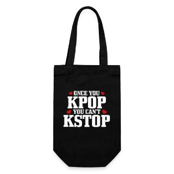K-Pop-Fan Geschenk Koreanische Popmusik - Geschenkbeutel für Flaschen - Schwarz - Vorne