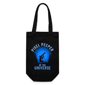 Space Photography Stargazing Telescope Astronomy - Gift Bag for Bottles - black - Front
