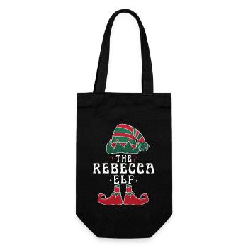 Rebecca Elf Family Matching Group Christmas Mom - Gift Bag for Bottles - black - Front