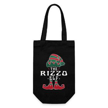 Rizzo Elf Family Matching Group Christmas Dad Mom - Gift Bag for Bottles - black - Front