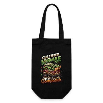 Composting Enthusiast Vermiculture Kompostierung - Geschenkbeutel für Flaschen - Schwarz - Vorne