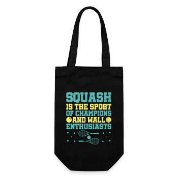 Squashspieler Squash-Tennisspieler Raquetball-Spor - Geschenkbeutel für Flaschen - Schwarz - Vorne