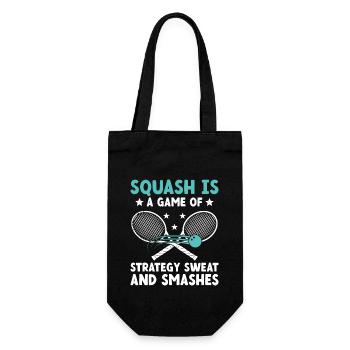 Squashspieler Squash-Tennisspieler Raquetball-Spor - Geschenkbeutel für Flaschen - Schwarz - Vorne