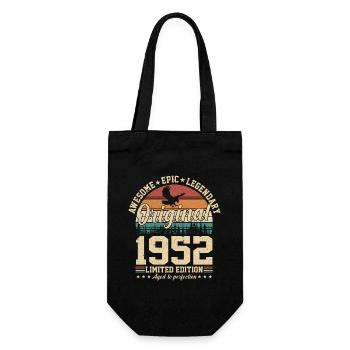 72e anniversaire Vintage rétro 1952 - Sac à bouteille - noir - Devant